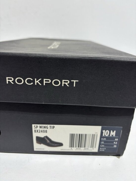 Rockport Men’s SP Wing Tip Oxford Black Leather, Size 10 M main image 6